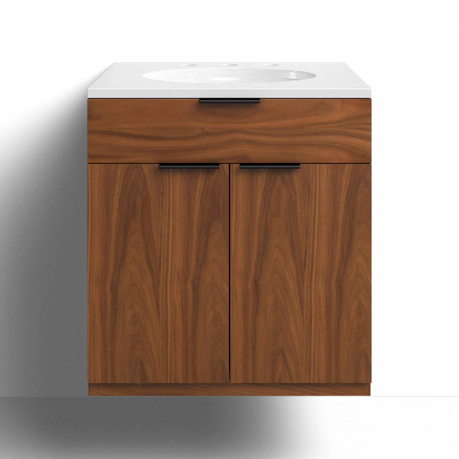 AllModern Bexley 24" Wall-Mounted Single Bathroom Vanity with Quartz Top & Reviews | AllModern